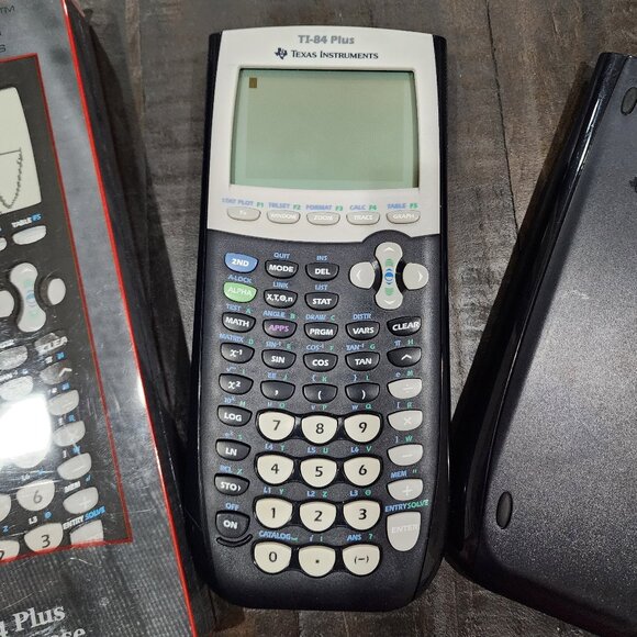 TEXAS INSTRUMENTS TI-84 PLUS GRAPHING CALCULATOR WITH SLIP COVER & SILICONE CASE - Picture 3 of 4